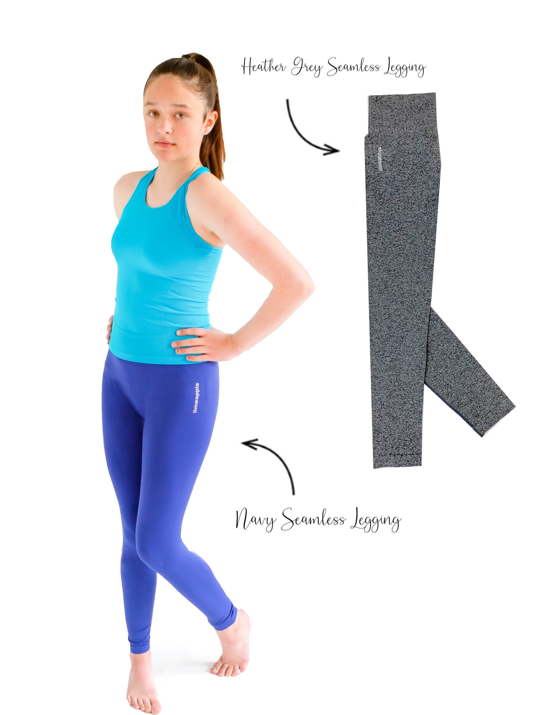 Solid Navy Premium Legging with Yoga Band - Women's Plus TC – Apple Girl  Boutique
