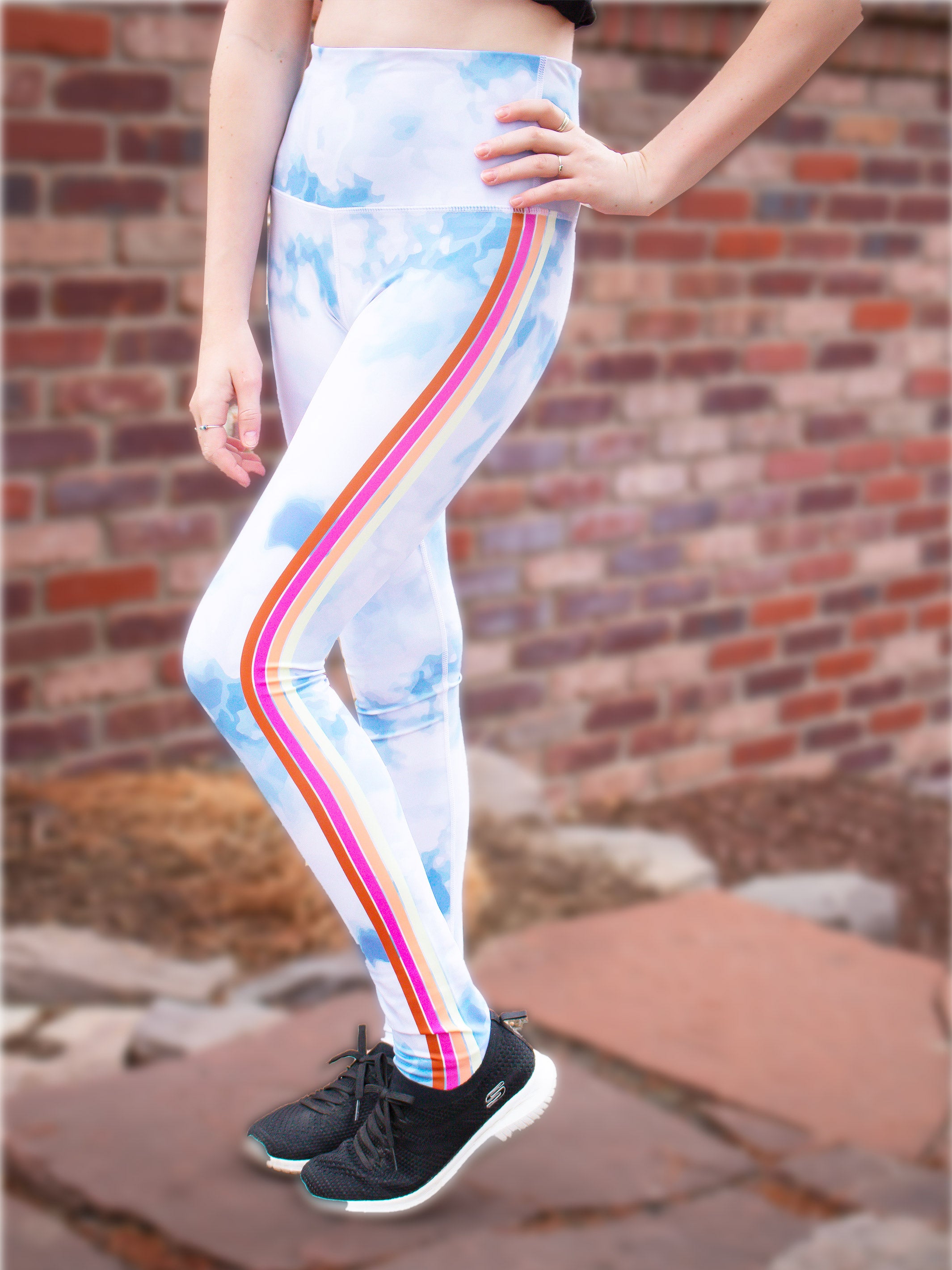 Tie Dye Themed Rainbow Leggings