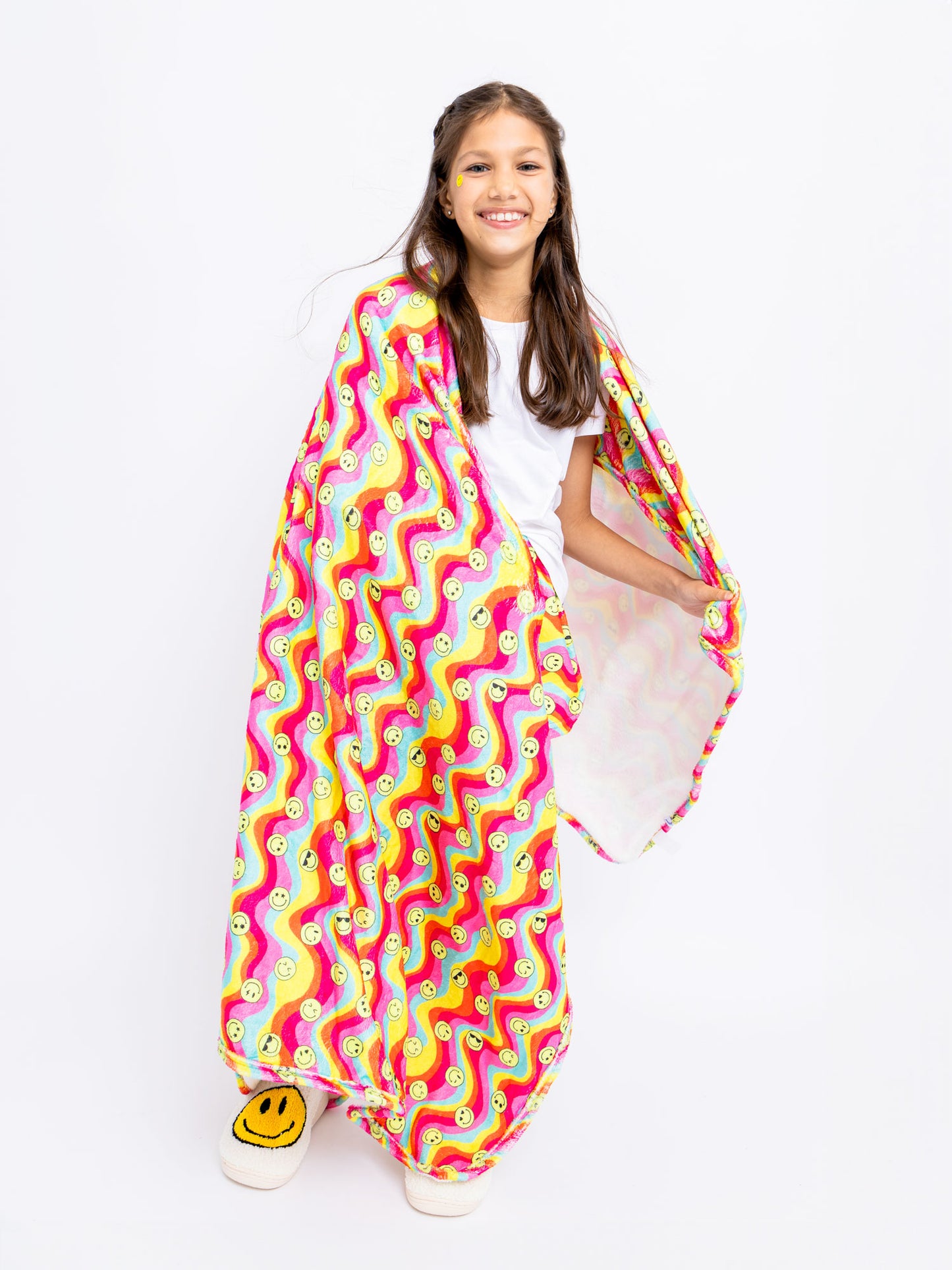 Groovy Smiles Plush Blanket