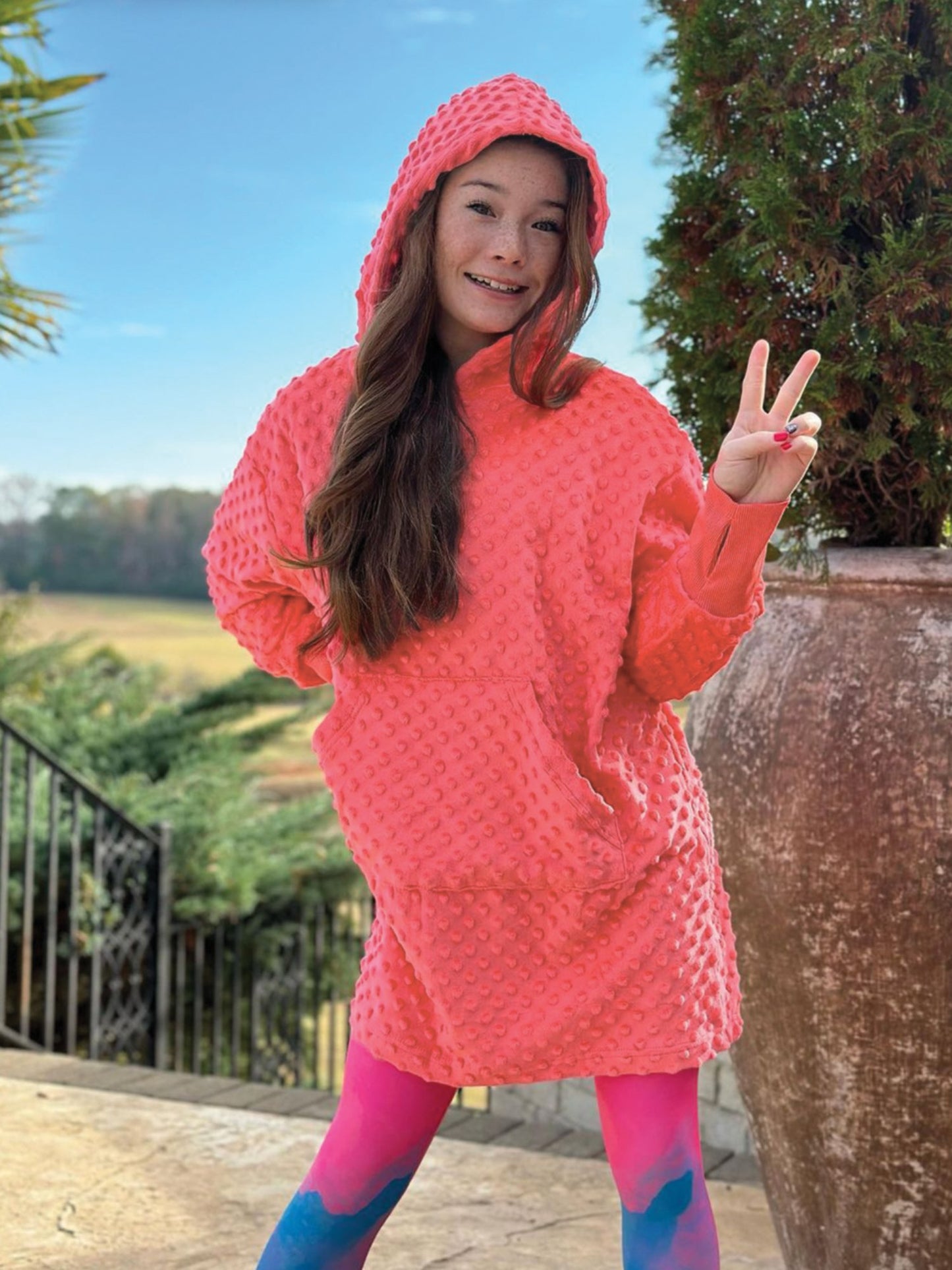 Minky Bubble Oversized Hoodie