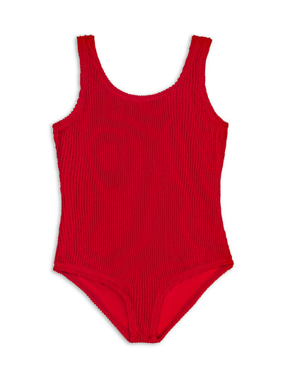 Addison Crinkle One Piece Swimsuit - Red