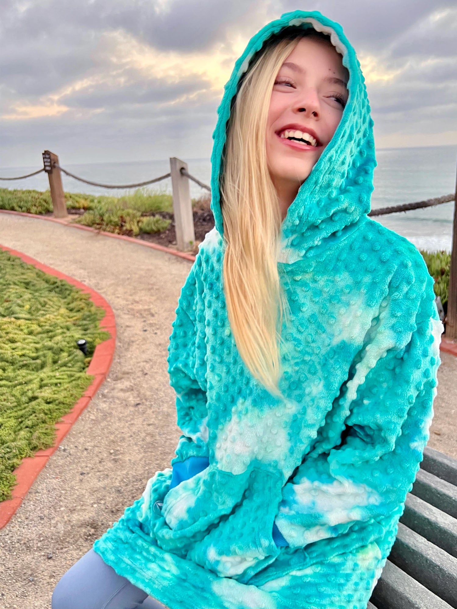 Minky Bubble Oversized Hoodie - Tie Dye