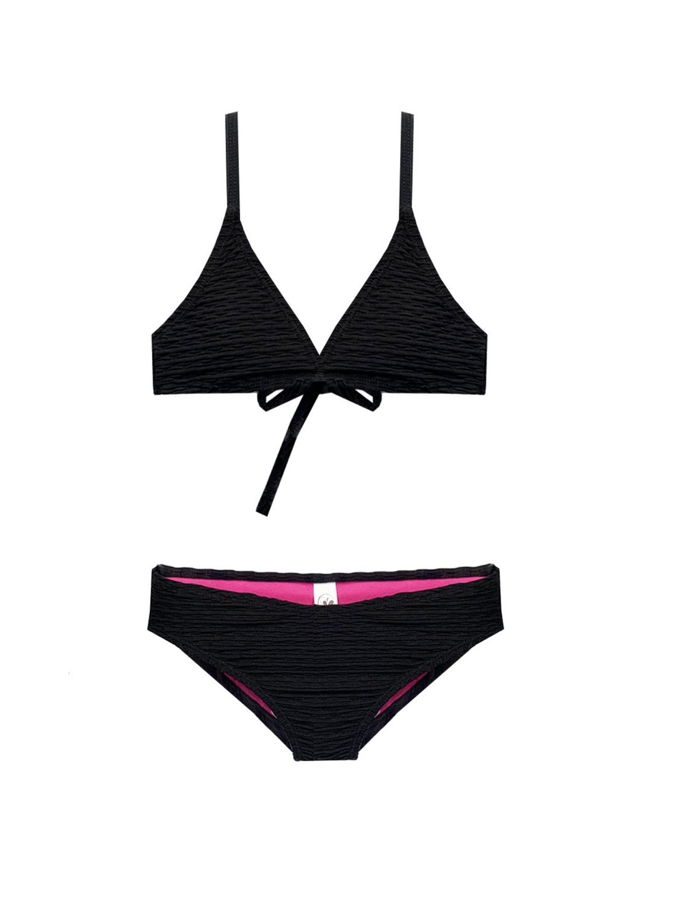 EVA - Textured Basic Black Bikini | Limeapple