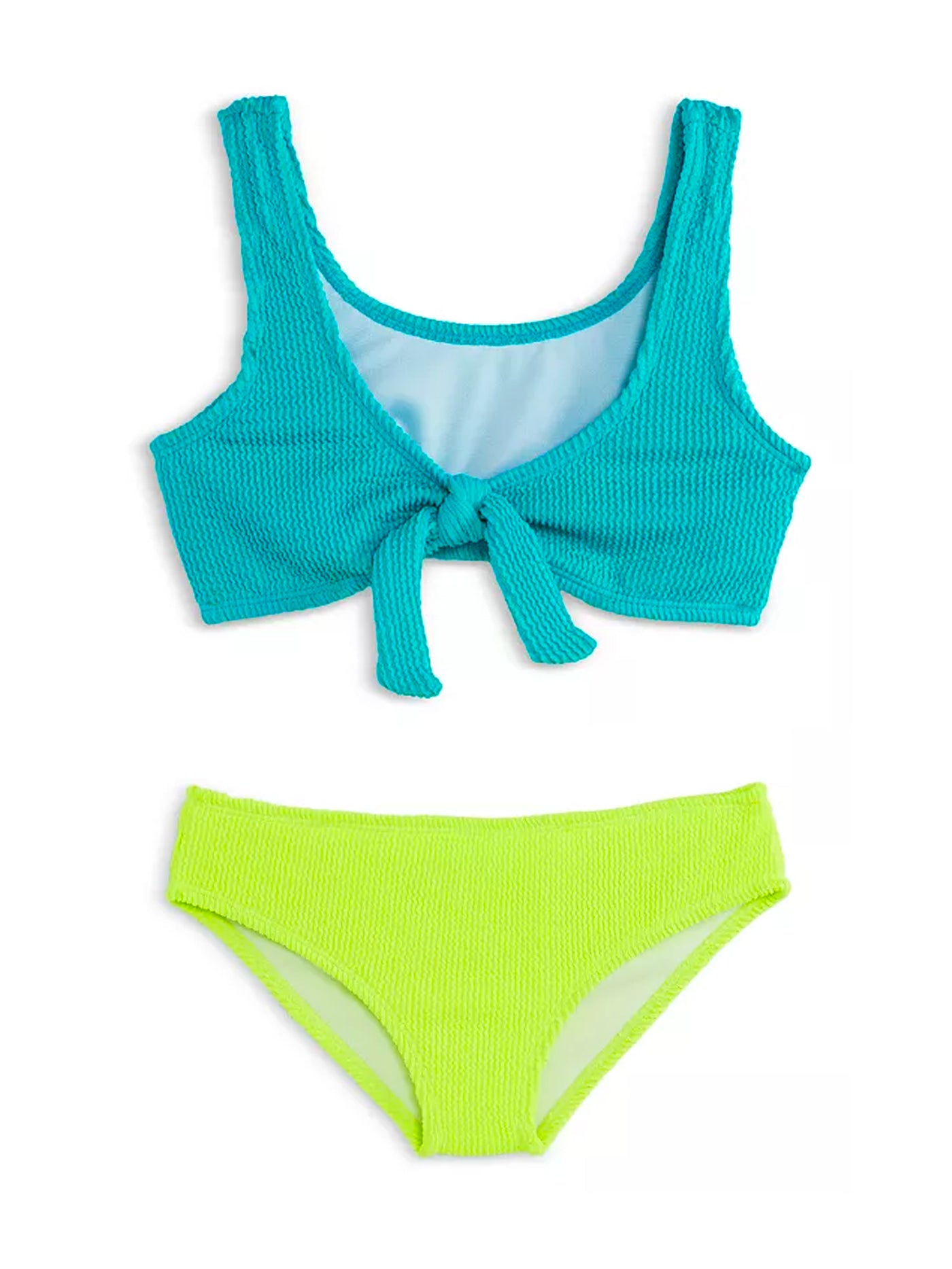 Izy Crinkle Tie Front Bikini Swimsuit