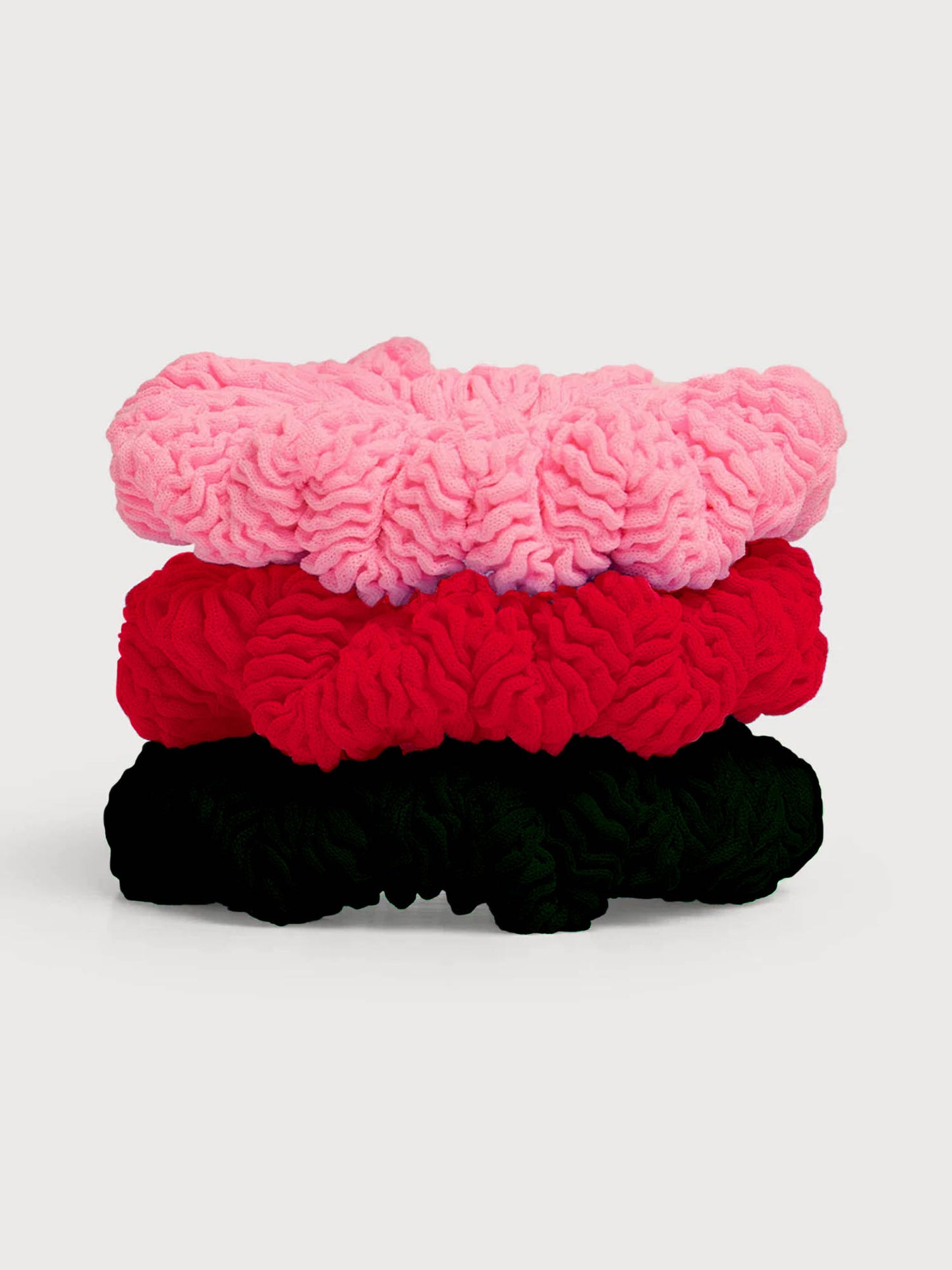 Crinkle Hair Scrunchie 3 Piece Set