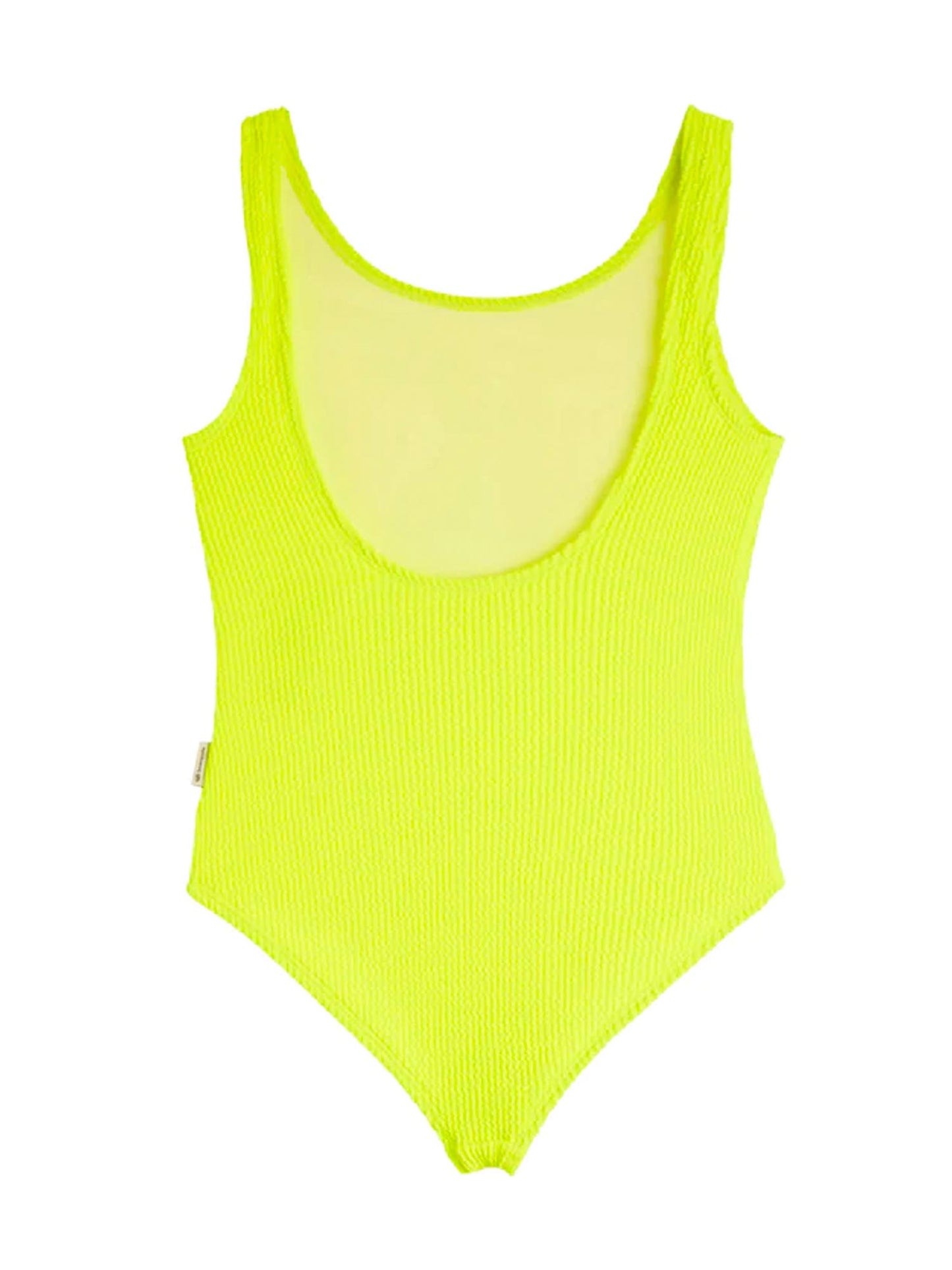 Yellow One Piece Swimsuit / Bodysuit in Crinkle Stretch / Classic