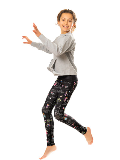 Shop Doodle Printed Leggings | Girls Apparel & Activewear by Limeapple